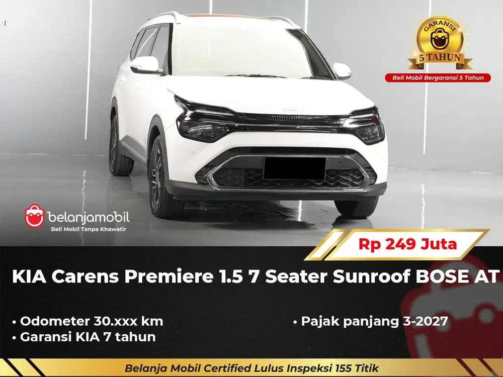 [ GARANSI 5TH ] KIA Carens Premiere 1.5 7 Seat Sunroof BOSE 2023/2024