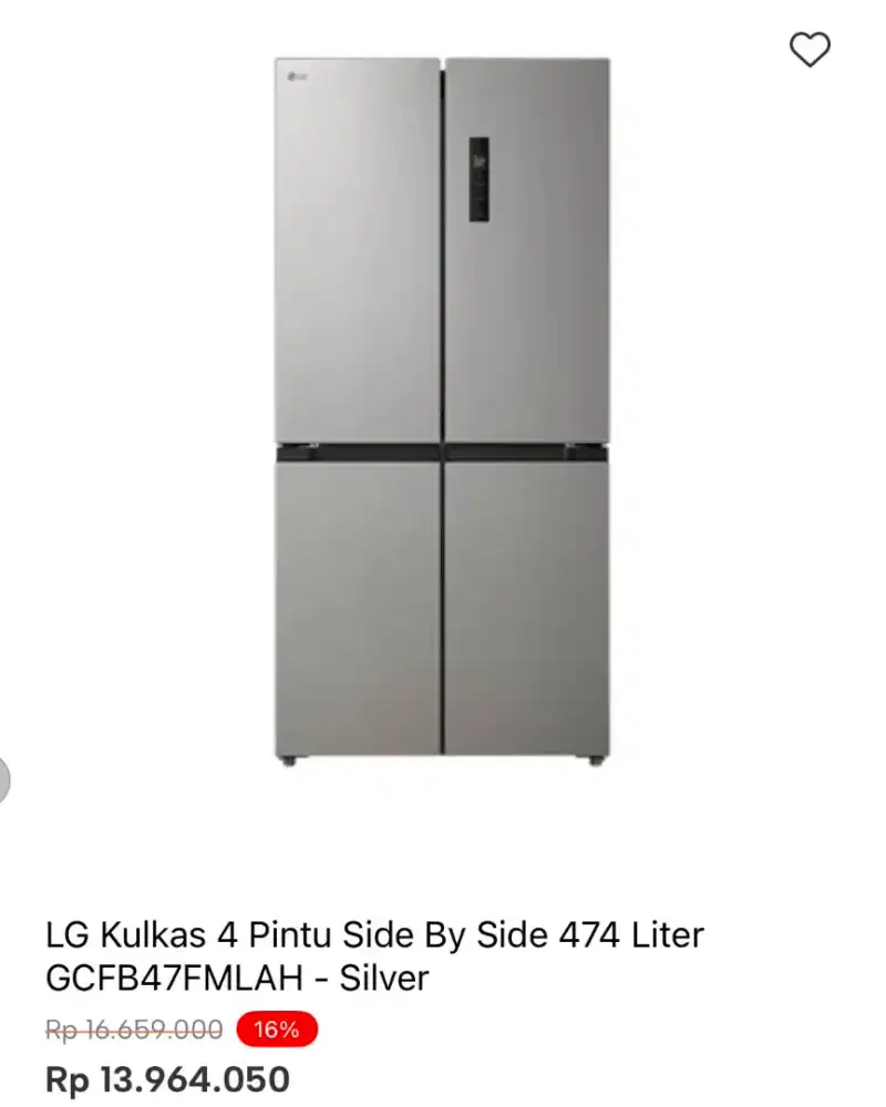 KULKAS LG SBS 4 PINTU GCFB47FMLAH
