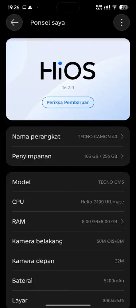 Tecno camon 40...