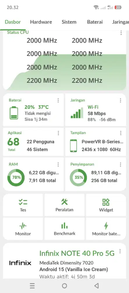 Saya mau jual infinix note 40 pro 5g