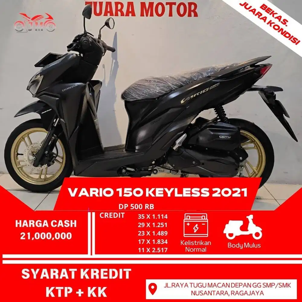 VARIO 150 CBS ISS 2021 SURAT LENGKAP CREDIT DP MULAI 500 RB AJA