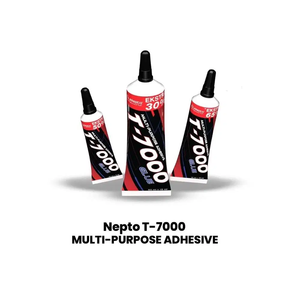 LEM NEPTO T7000 LEM MULTIPURPOSE ADHESIVE SUPER KUAT ELASTIS HITAM 10M