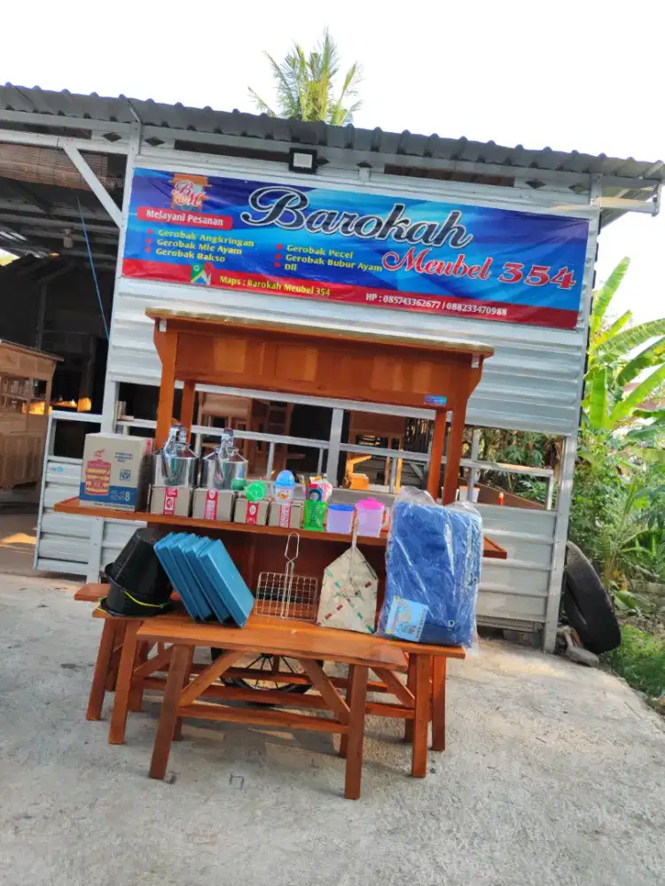 Gerobak Angkringan Bakso Mie Ayam PeceL Bubur Sate Martabak Ronde dlL