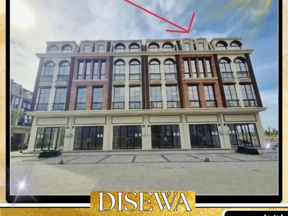 DISEWAKAN MURAH RUKO BOULVEARD 3.5 LANTAI DI KAWASAN EDU CITY PIK 2 TANGERANG BANTEN