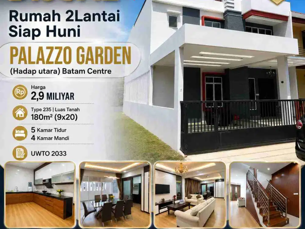 dijual rumah cantik pallazo Batam centre siap huni
