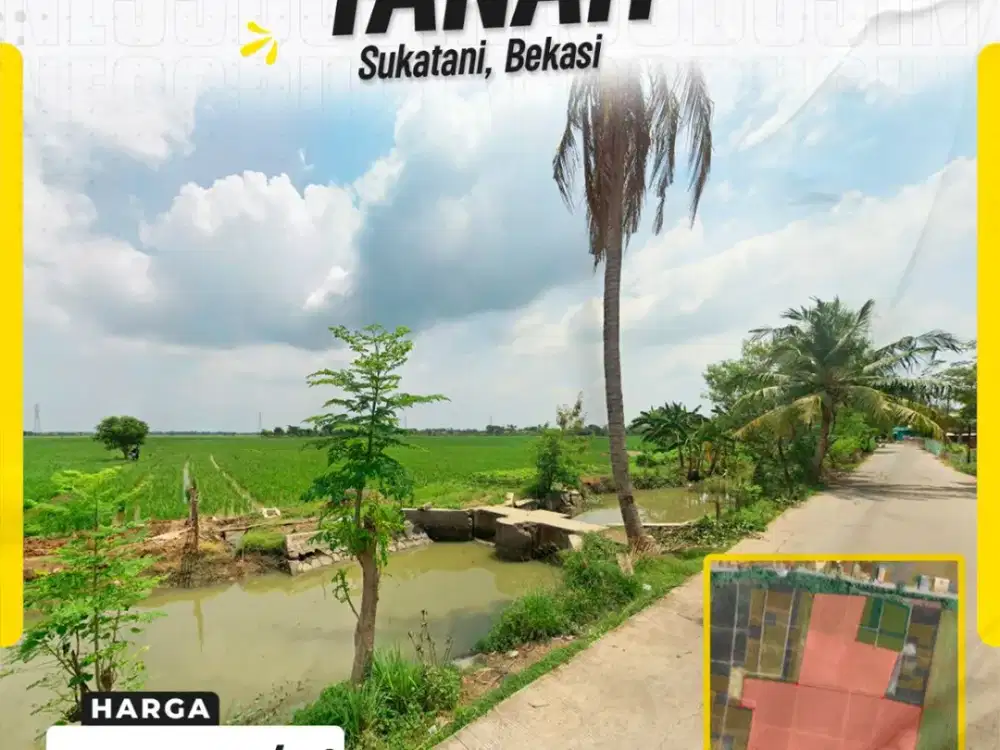 Tanah Super Luas 3,2 Hektar Strategis Dekat Exit Tol JTCC & Kawasan Industri di Sukatani Bekasi