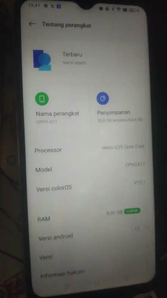 Jual hp Oppo a17
