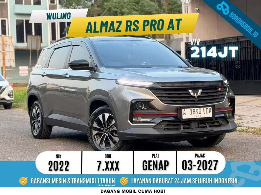 LOW KM 7RB PERAK! Wuling Almaz RS PRO 2022 Abu
