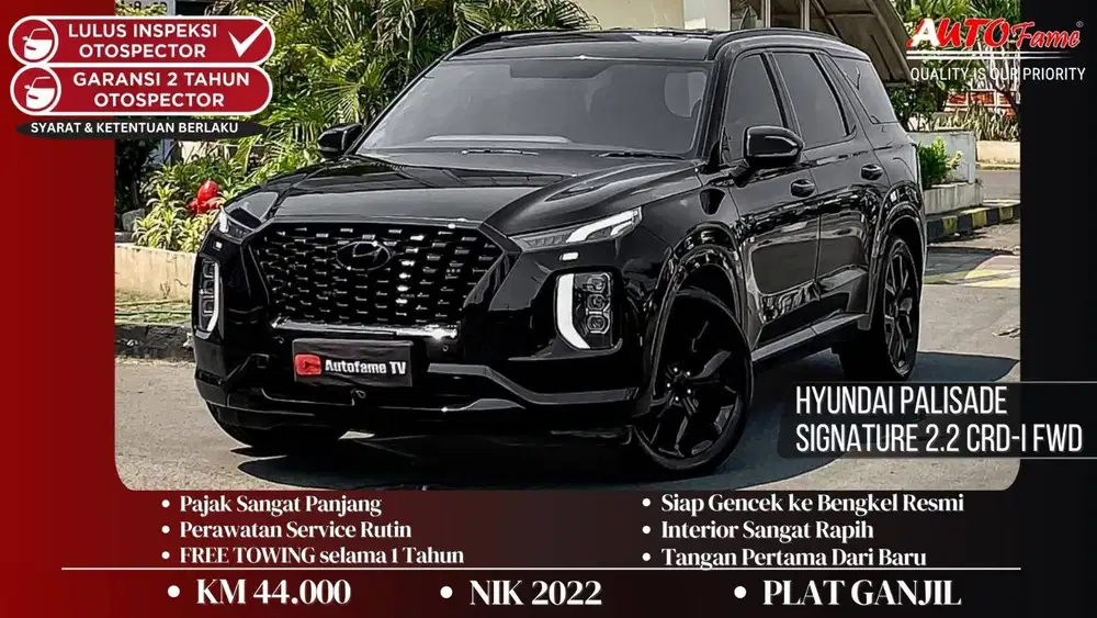 Hyundai Palisade Signature 2.2 CRD-i FWD NIK 2022 Black On Red Tgn 1 D