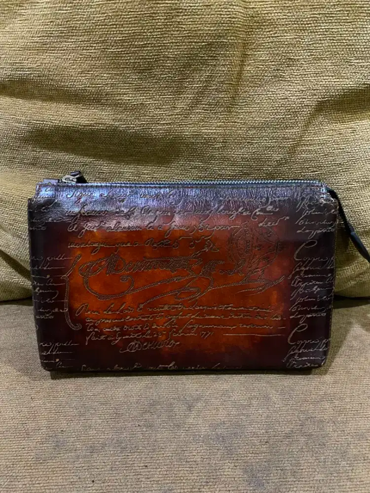 Handbag berluti brown leather good quality mewah super keren net price