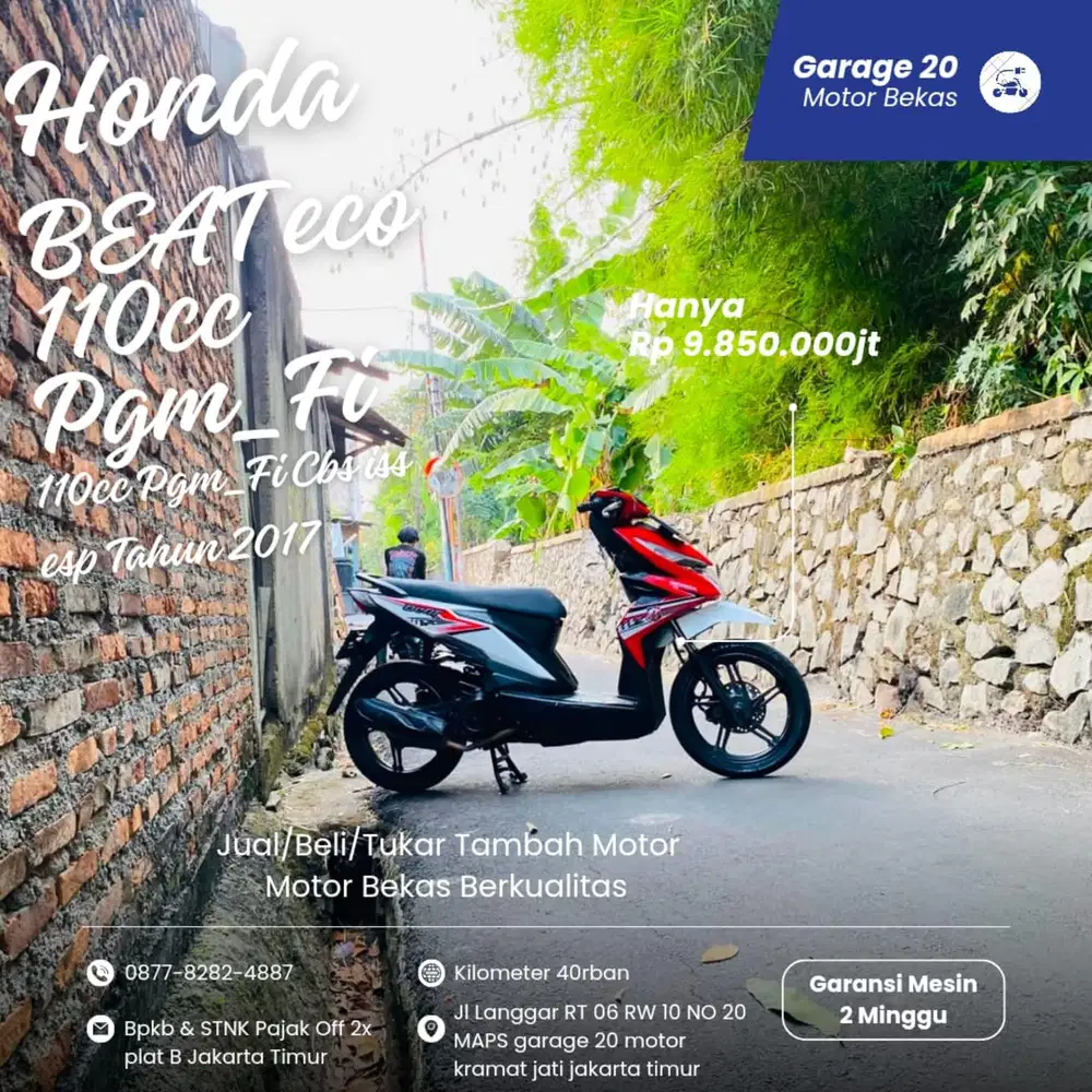 Honda Beat 110cc Pgm_Fi Tahun 2017