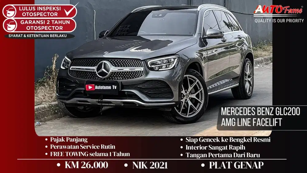Mercedes Benz GLC200 AMG Line Facelift Selenite Gray On Black NIK 2021