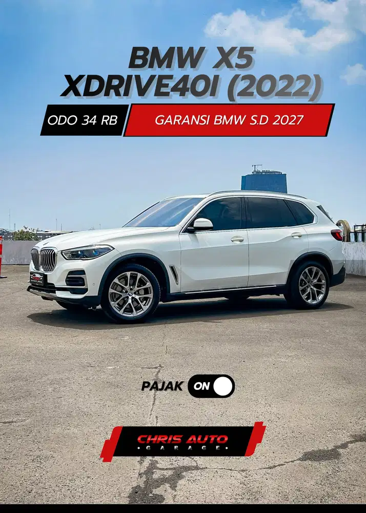 Tdp 21jt Odo 34rb 7Seater X5 2022/2023 G05 Xdrive40i BMW Putih