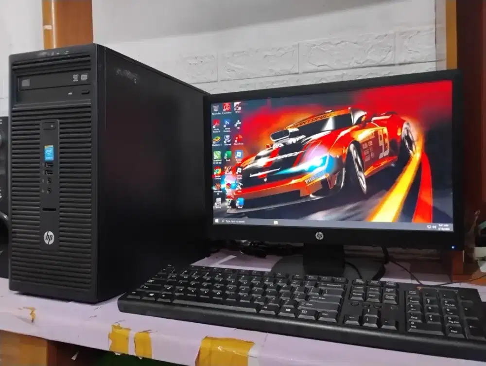 Pc gaming roblox dan PB HP / intel gen4 + ram 8gb + monitor 19inch