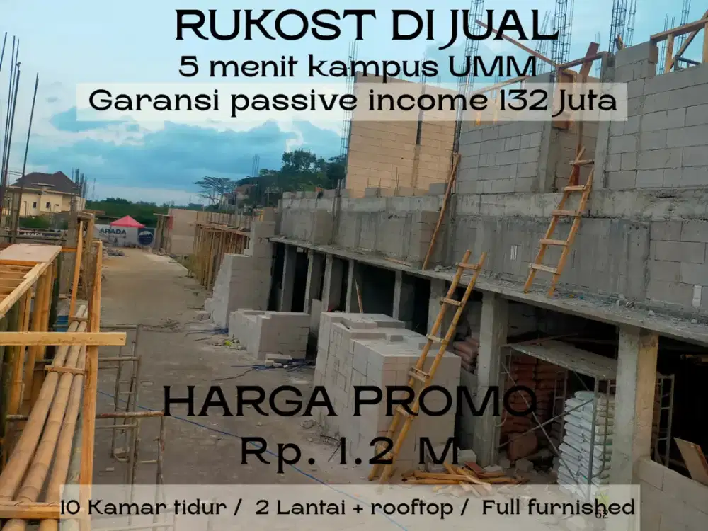 5 Menit Kampus UMM Malang Full Furnished Jual Kos Malang SHM