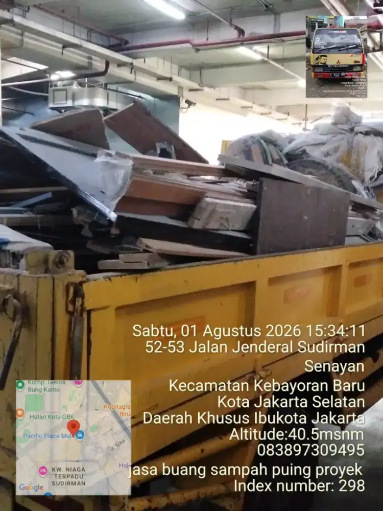 Jasa buang puing dan angkutan sampah