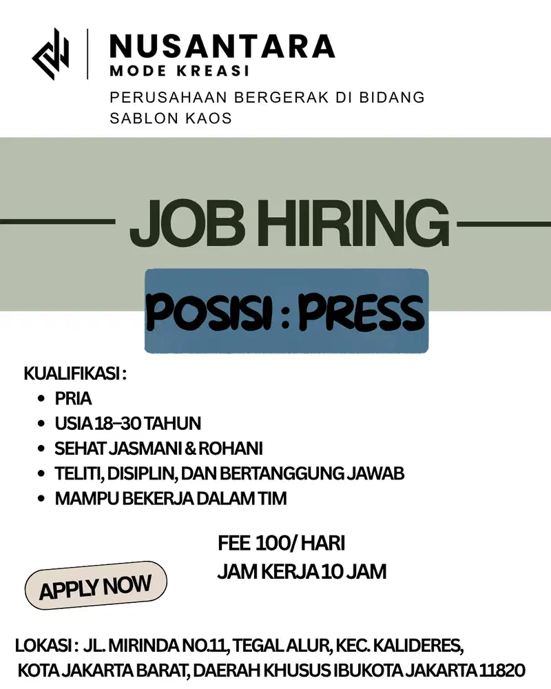 Dibuka Lowongan kerja