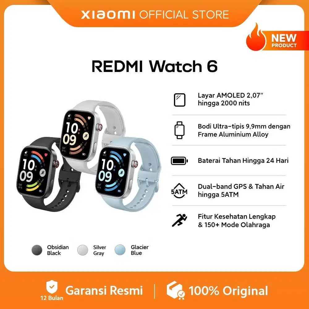 REDMI WATCH 6 100% ORI XIAOMI BERGARANSI
