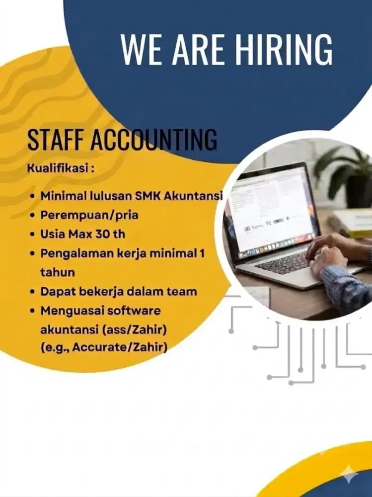 Lowongan kerja staff Editor dan accounting