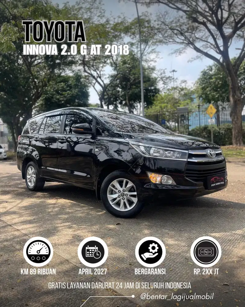 Toyota Innova 2.0 G AT 2018