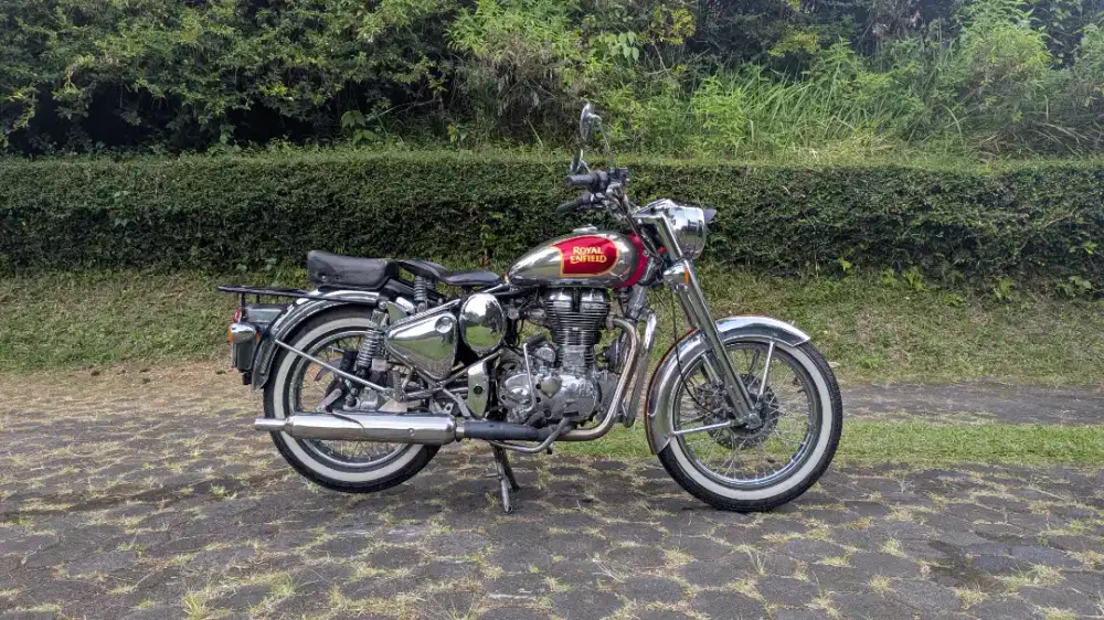 Royal Enfield Red Classic 500 Full Chrome FP