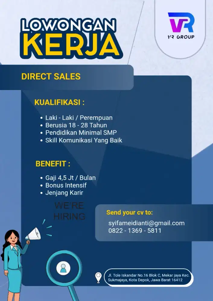 Lowongan Kerja Direct Sales & Marketing Sales