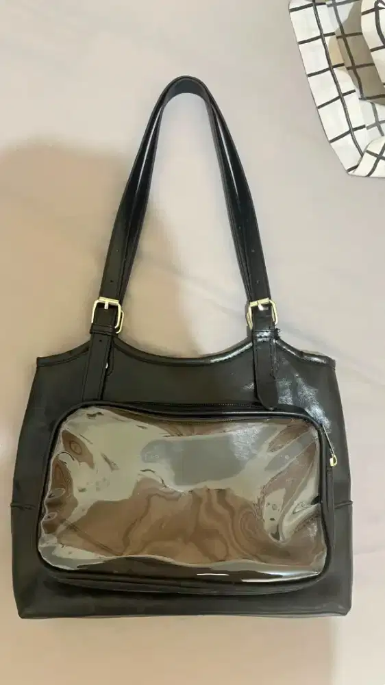 Tas PVC konser warna hitam