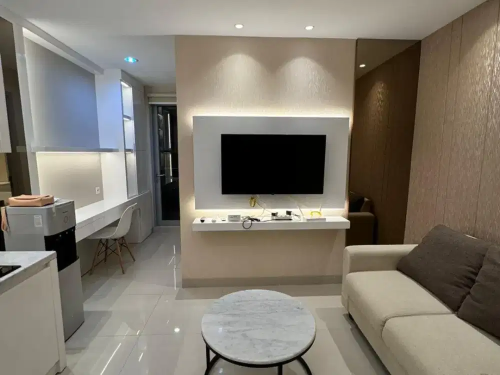 For Rent Apartemen Grand Sungkono Lagoon Tower Caspian 1BR Lantai 10 Full Furnished Siap Huni