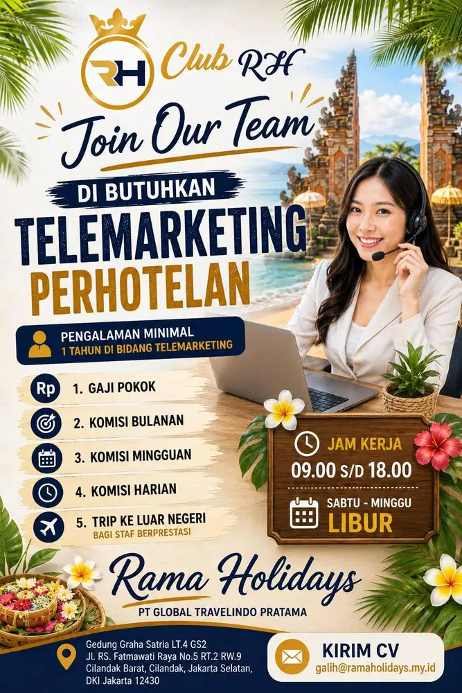 Dibutuhkan Telemarketing Perhotelan