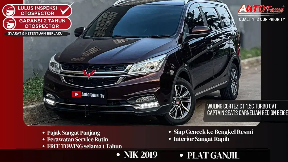 Wuling Cortez CT 1.5C TURBO CVT NIK 2019 Captain Seats Carnelian Red O