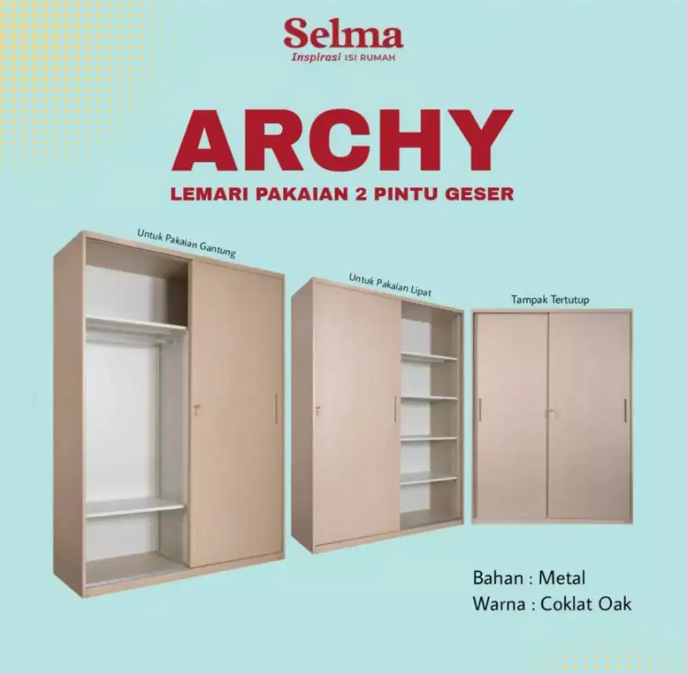 LEMARI PAKAIAN BAHAN METAL