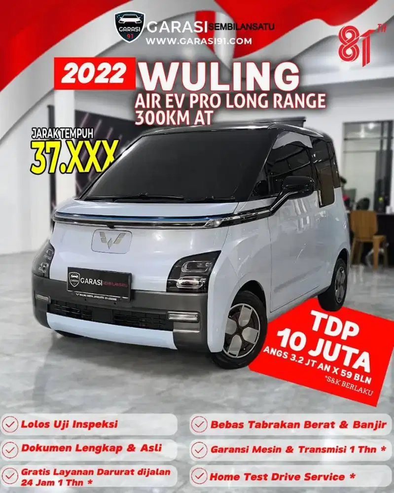‼️TDP 8 JT Wuling Air EV Pro Long Range 300 at 2022