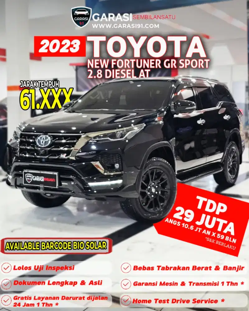 ‼️TDP 29 JT‼️TOYOTA FORTUNER GR 2.8 DIESEL AT 2023