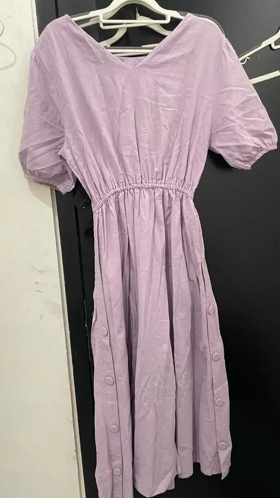 Preloved Dress Warna Lilac No Brand