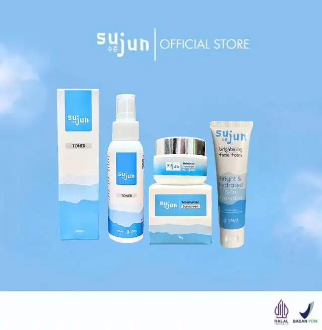 Sujun Skincare Bundle (Facial Foam + Toner + Moisturizer Sunscreen)