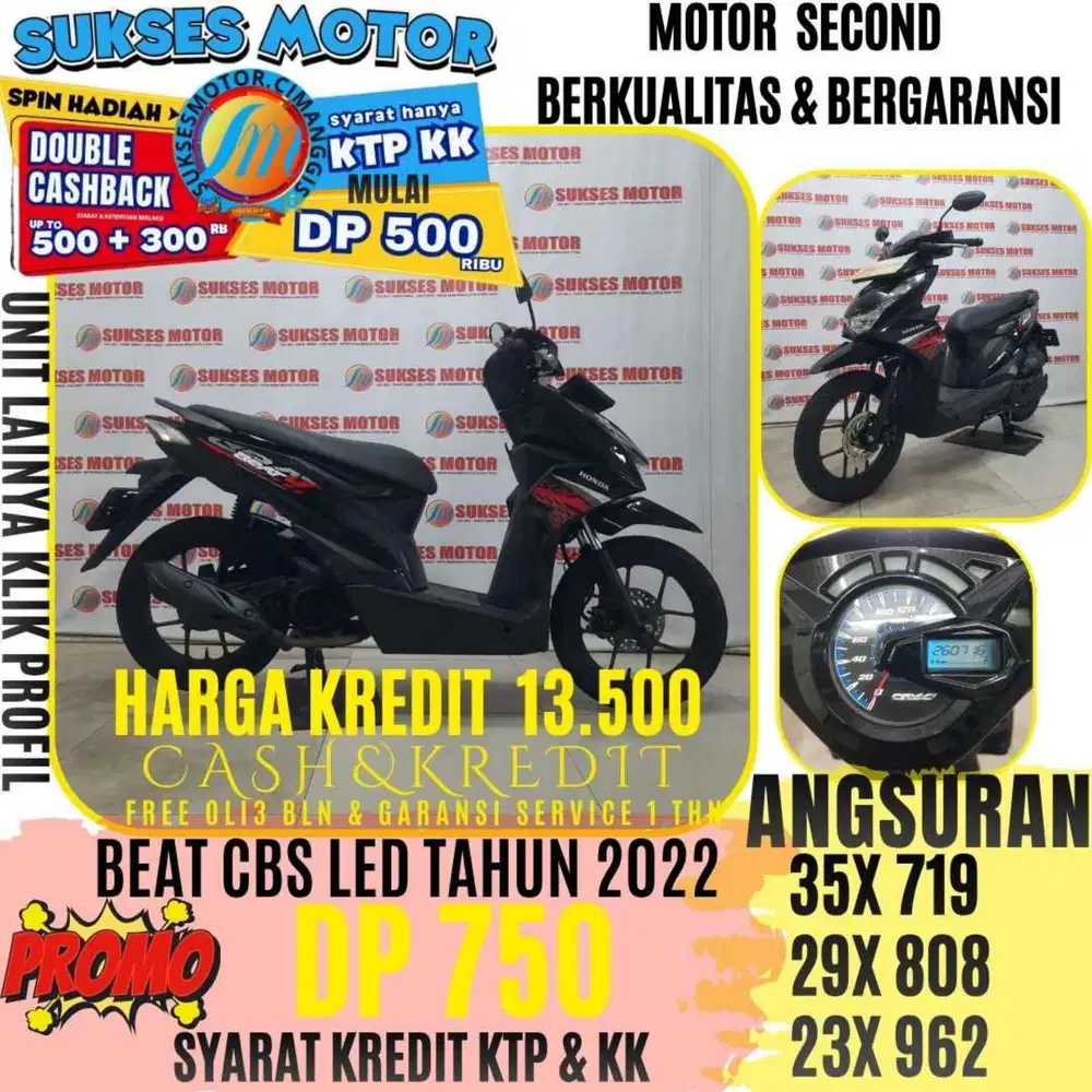BEAT CBS LED TAHUN 2022 BERGARANSI CASHBACK UPTO 300 RIBUAN