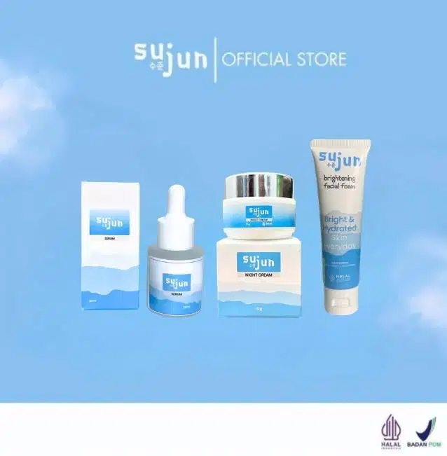 Sujun Skincare Bundle (Facial Foam + Serum + Night Cream)