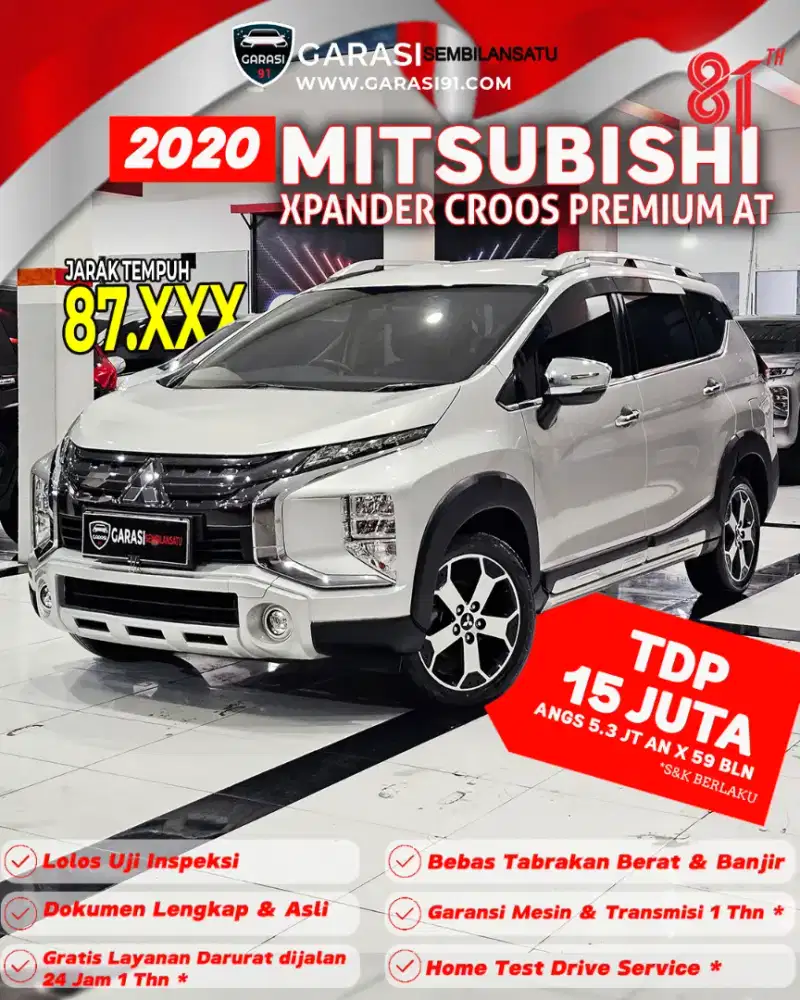 ‼️TDP 15 JT‼️MITSUBISHI XPANDER CROOS PREMIUM AT 2020