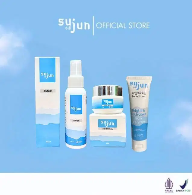 Sujun Skincare Bundle (Facial Foam + Toner + Night Cream)