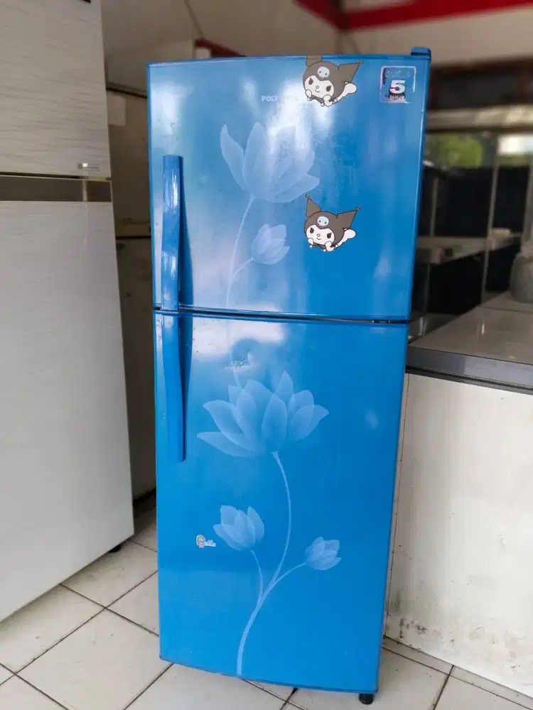 kulkas 2 pintu murah merk polytron mulus garansi