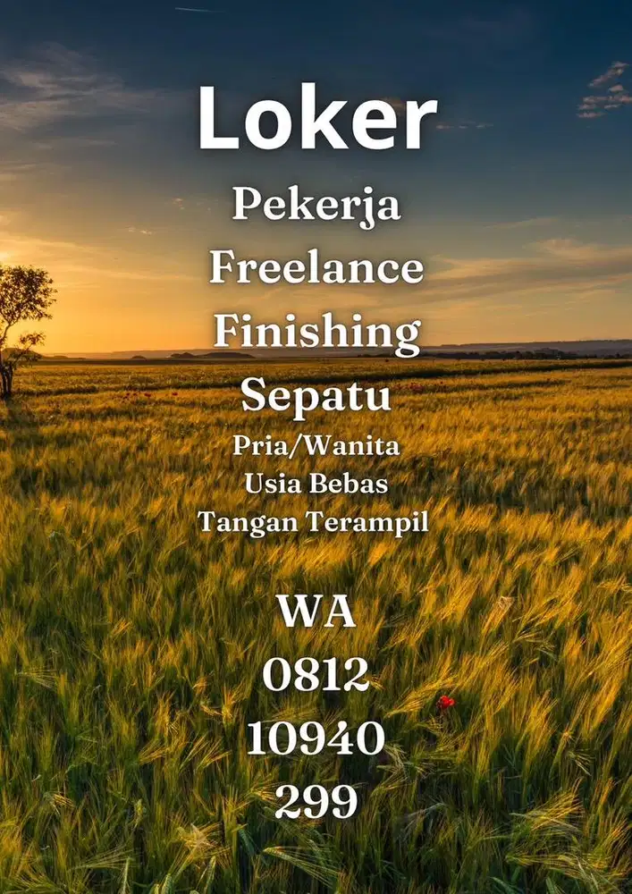 Loker Pekerja Lepas Finishing Sepatu