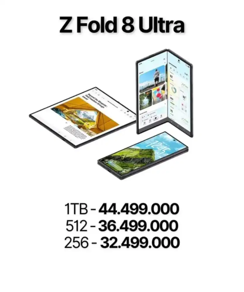 Pre-order Samsung galaxy Z Fold 8 ultra pakai home credit