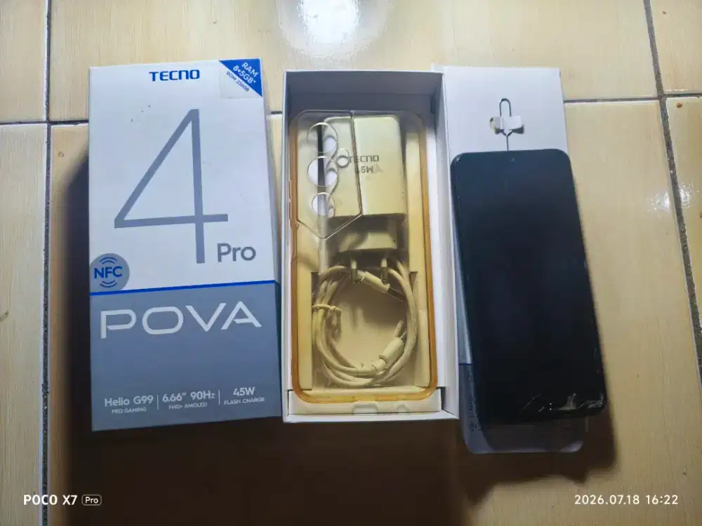 Jual Tecno Pova 4 Pro 8/256 Full set original