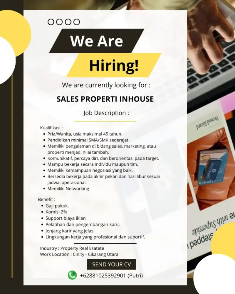 LOWONGAN SALES INHOUSE