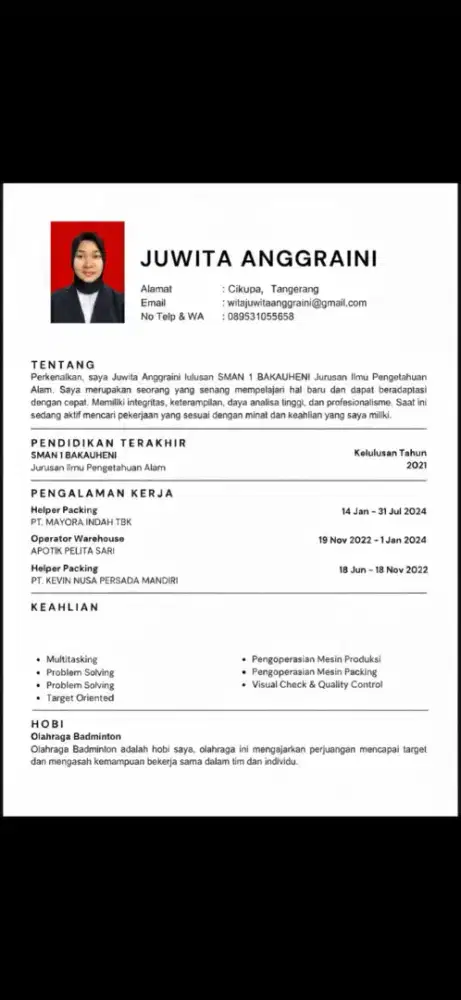 Mencari pekerjan apa saja