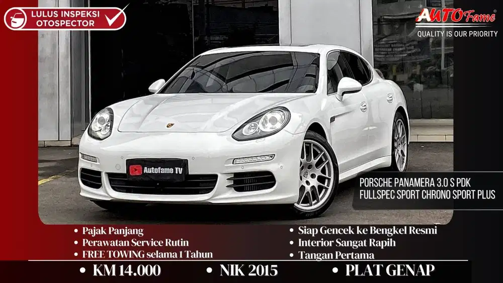 KM14RB Porsche Panamera 3.0 S PDK FullSpec Sport Chrono Sport Plus Whi