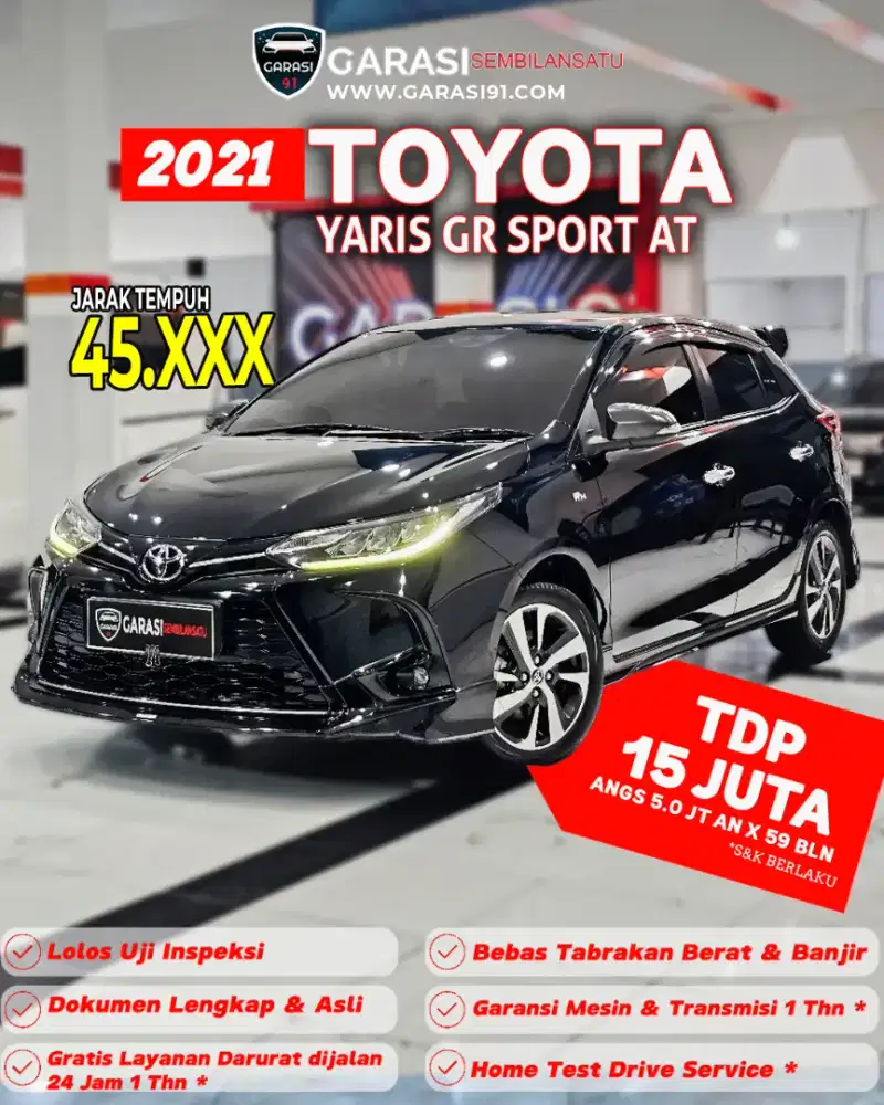 ‼️TDP 15 JT‼️TOYOTA YARIS GR SPORT AT 2021
