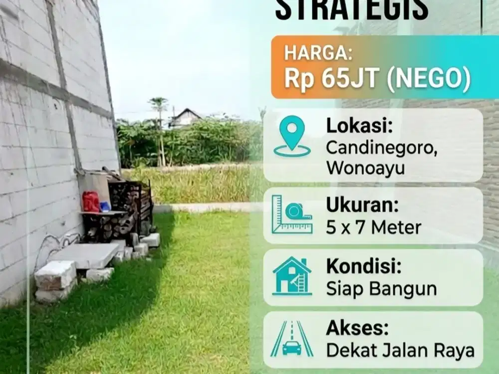 tanah pekarangan siap bangun