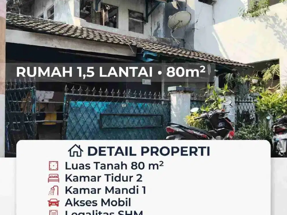 Di jual Rumah 1 setengah Lantai Strategis
