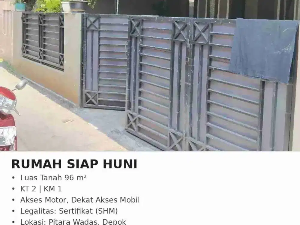 Di jual rumah strategis dengan luas tanah 96 meter